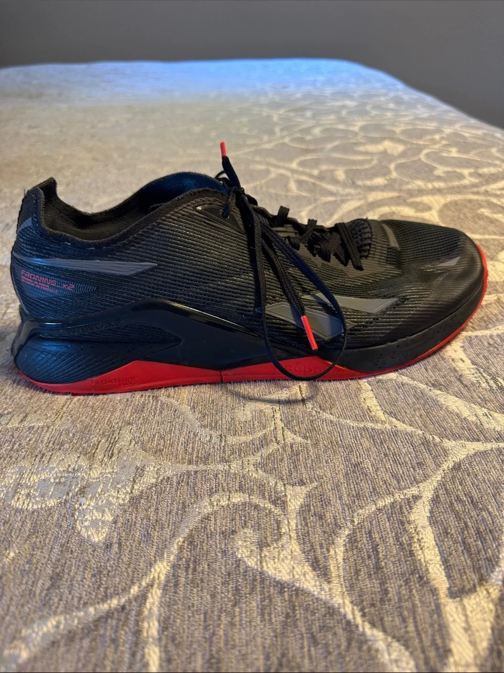Men's Reebok Nano Froning X2 Black and Red Performance Cross-Training Shoes